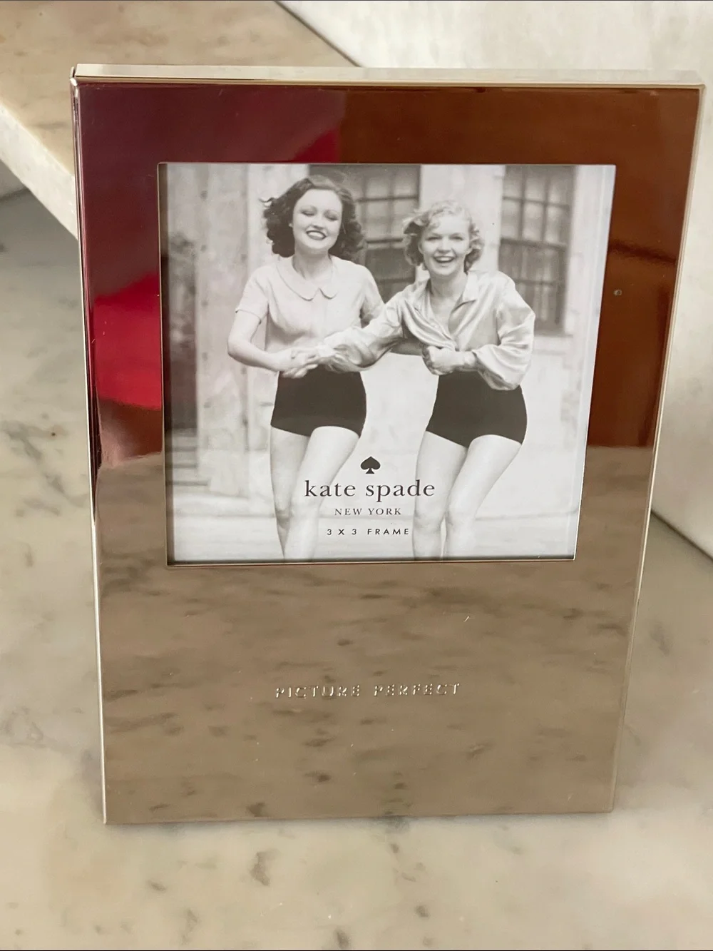 kate spade LENOX Mirrored Glass 3x3 Frame in Silver Picture Perfect